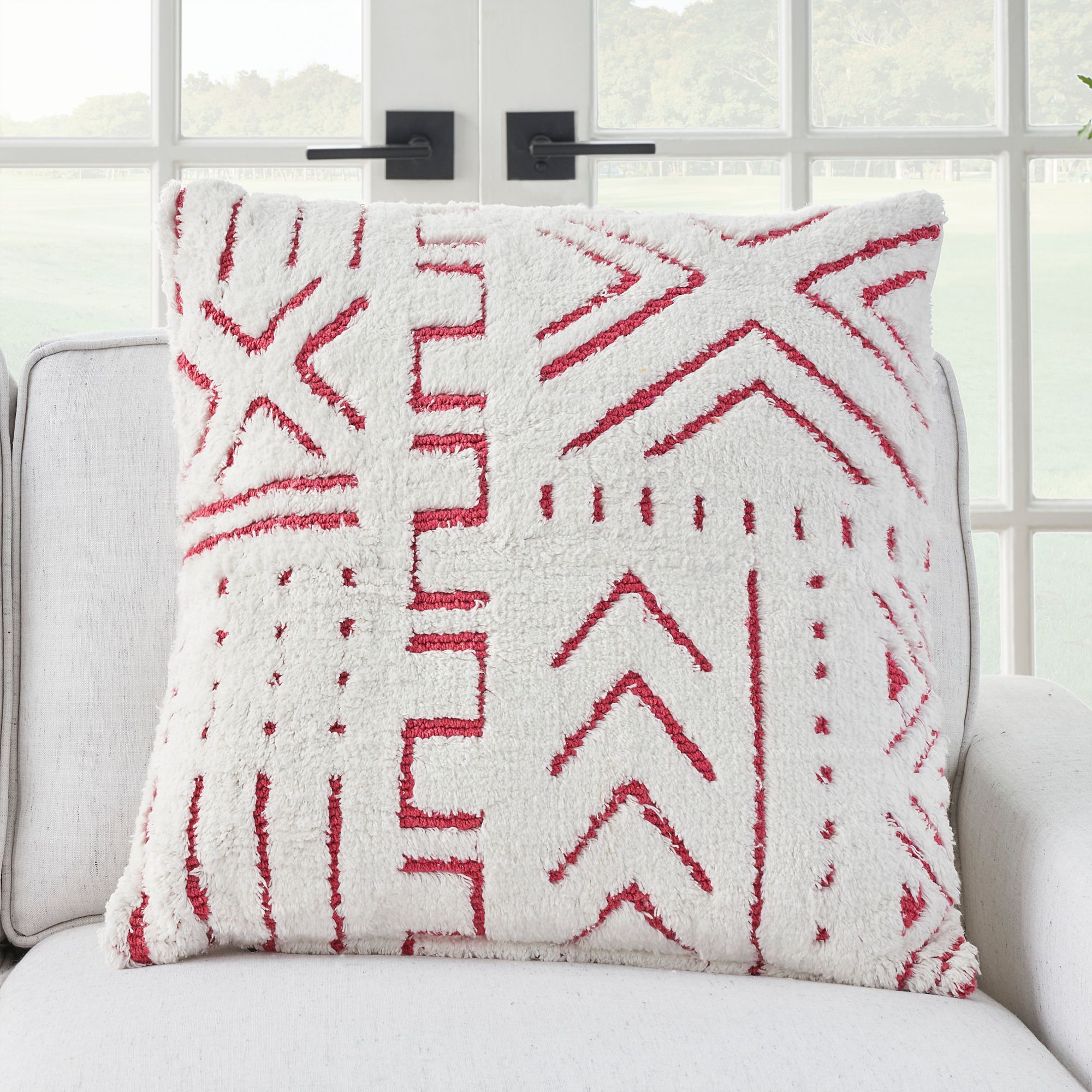 Pink discount boho pillow