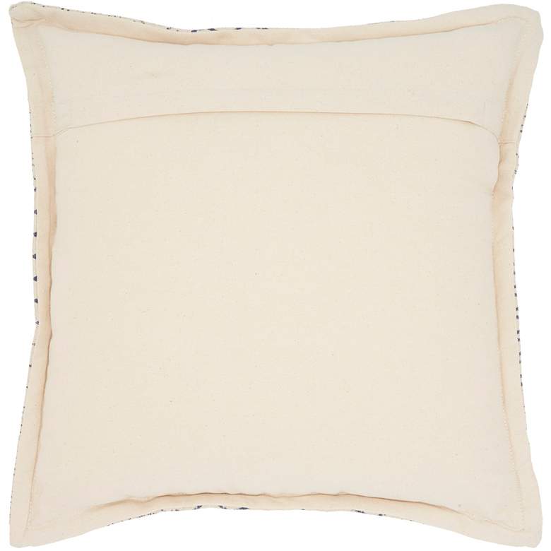 Image 2 Life Styles Indigo Circle Patch 20" Square Throw Pillow more views