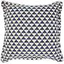 Life Styles Indigo Triangles 20" Square Throw Pillow