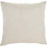 Life Styles Ivory Pleated Waves 22" Square Throw Pillow