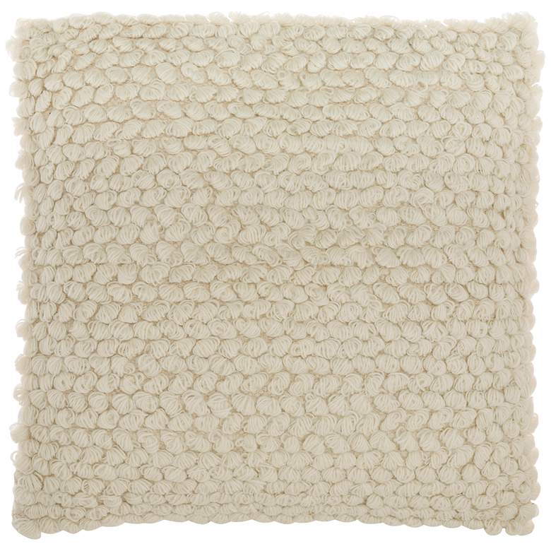 Image 2 Life Styles Ivory Thin Group Loops 20" Square Throw Pillow
