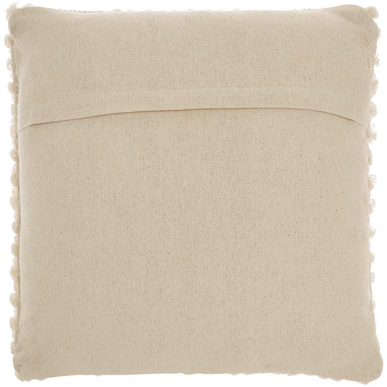 Image 4 Life Styles Ivory Thin Group Loops 20" Square Throw Pillow more views