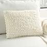 Life Styles Ivory Thin Group Loops 20" x 14" Throw Pillow