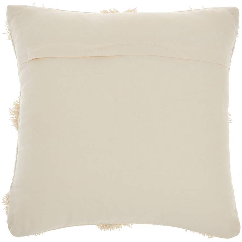 Image 4 Life Styles Ivory Tufted Pom Poms 18" Square Throw Pillow more views