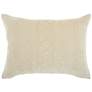 Life Styles Ivory Velvet Interlock 20"x14" Throw Pillow