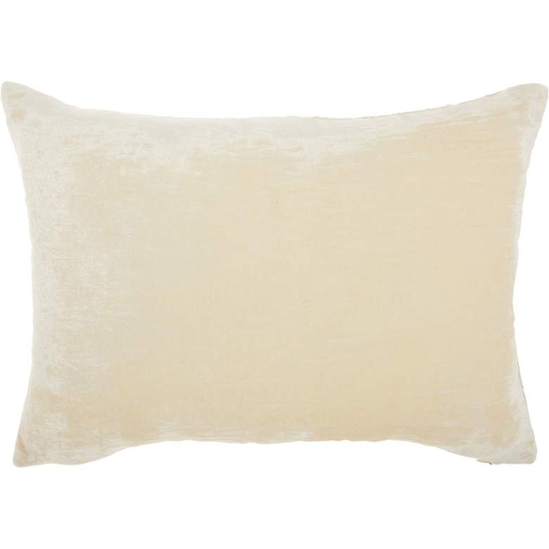 Image 2 Life Styles Ivory Velvet Interlock 20 inchx14 inch Throw Pillow more views