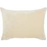 Life Styles Ivory Velvet Interlock 20"x14" Throw Pillow
