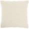 Life Styles Ivory Woven Dot Stripes 18" Square Throw Pillow