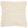 Life Styles Ivory Woven Stripes 18" Square Throw Pillow