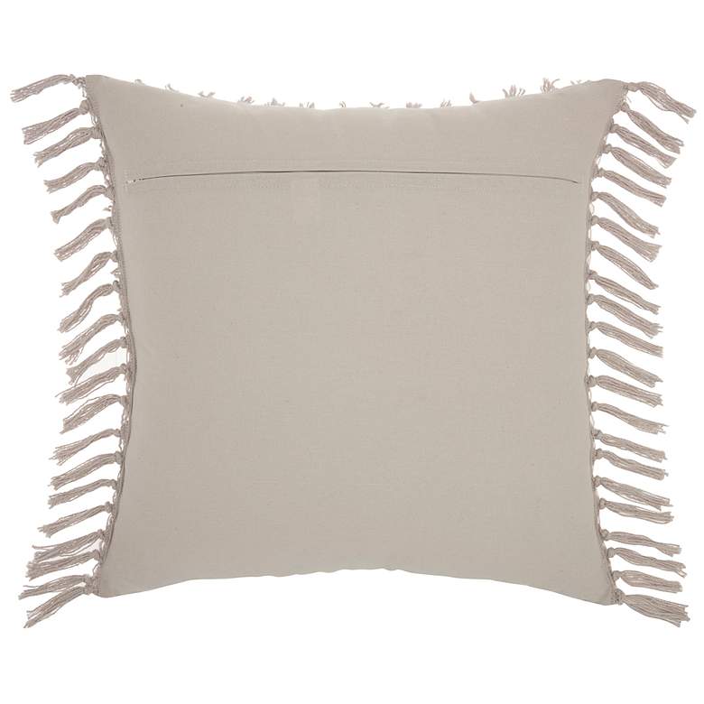 Image 4 Life Styles Khaki Cut Fray Texture 20" Square Throw Pillow more views