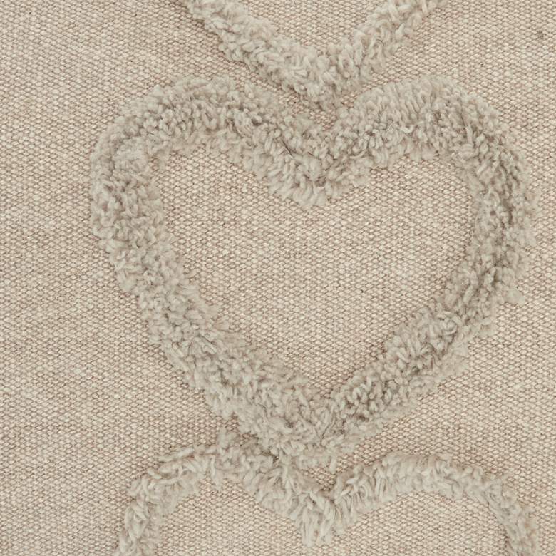 Image 3 Life Styles Khaki Raised Hearts 20"x14" Throw Pillow more views