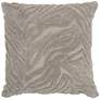 Life Styles Khaki Raised Zebra 24" Square Throw Pillow