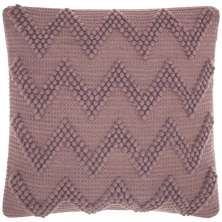 Image 2 Life Styles Lavender Chevron 20 inch Square Throw Pillow