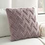 Life Styles Lavender Chevron 20" Square Throw Pillow