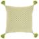 Life Styles Lime Lattice 18" Square Throw Pillow w/ Tassels