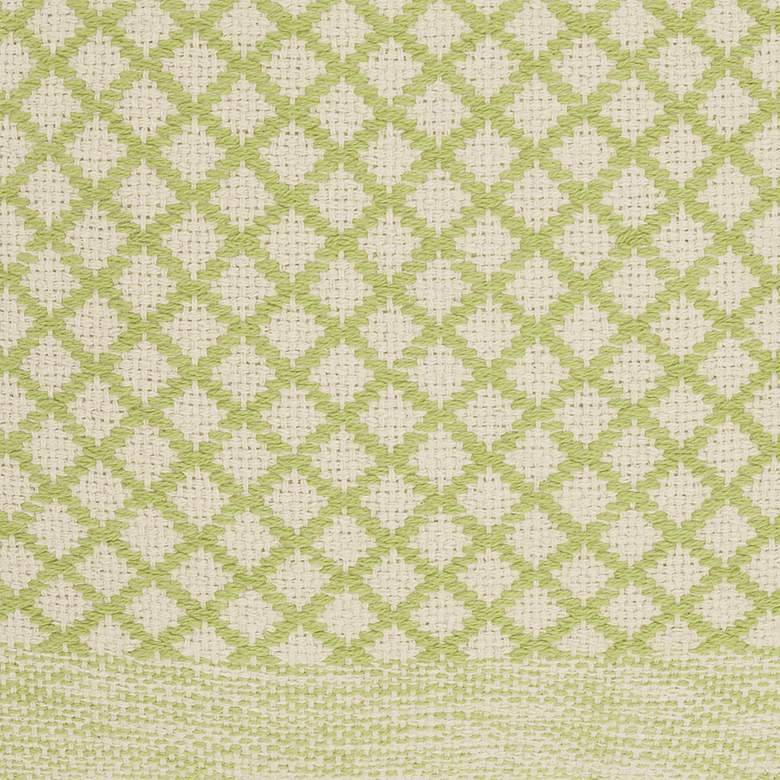Image 3 Life Styles Lime Lattice 18 inch Square Throw Pillow w/ Tassels more views