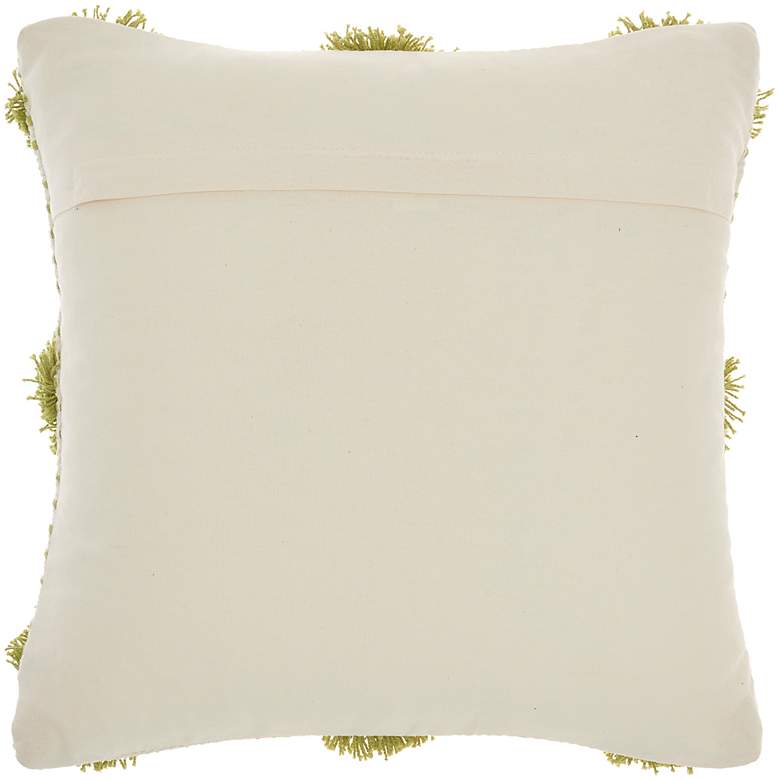 Image 4 Life Styles Lime Tufted Pom Poms 18" Square Throw Pillow more views
