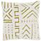 Life Styles Lime Woven Boho 20" Square Throw Pillow