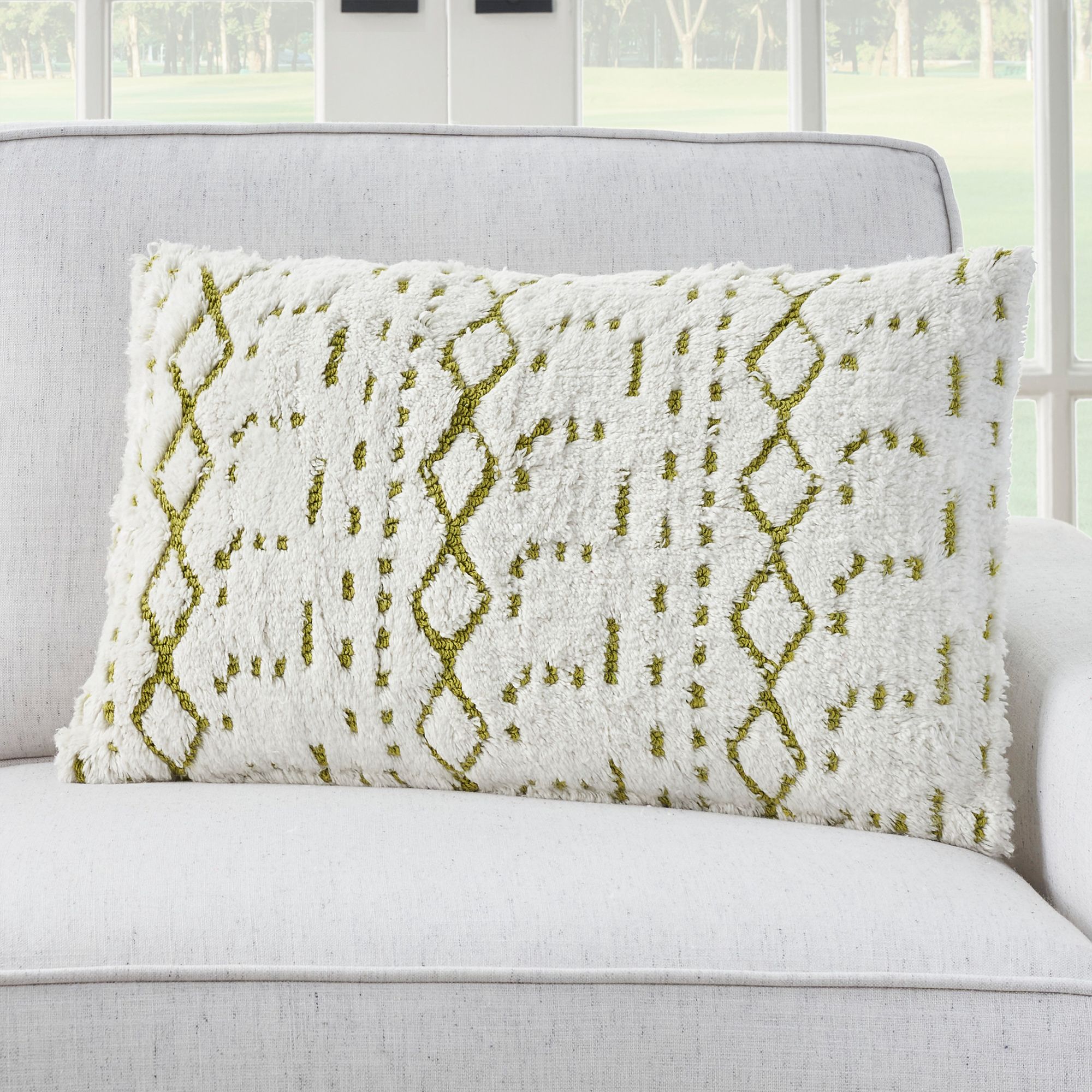 Lime throw online pillows