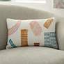 Life Styles Multi-Color Woven Patches 20" x 12" Throw Pillow