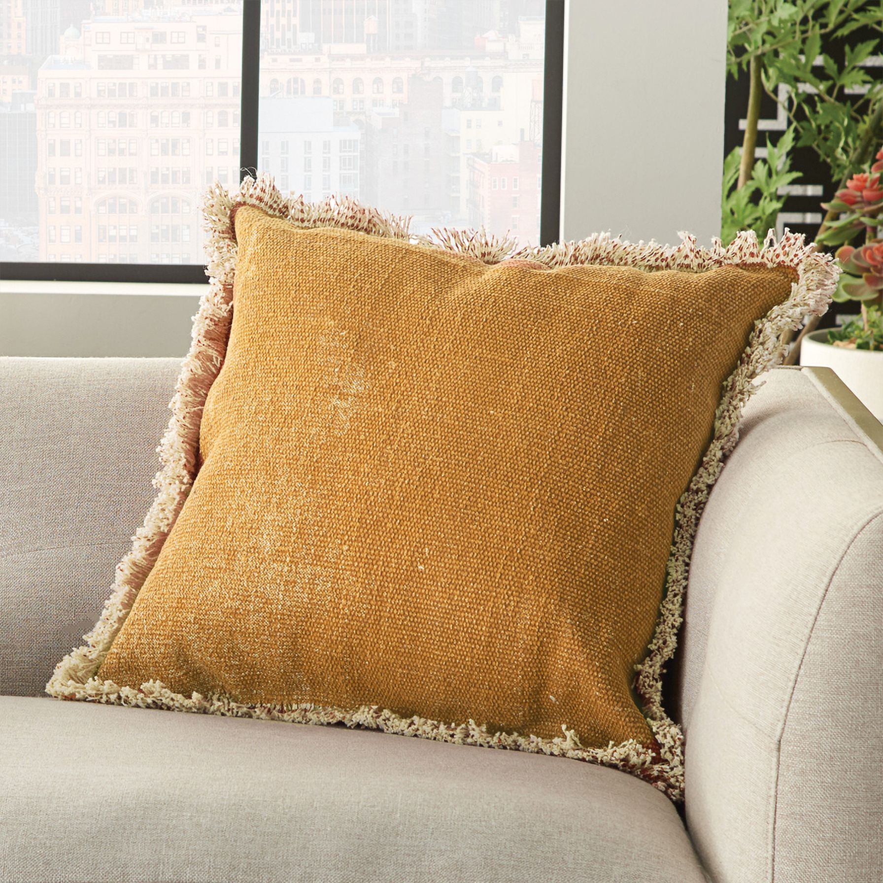 Mustard cheap accent pillows