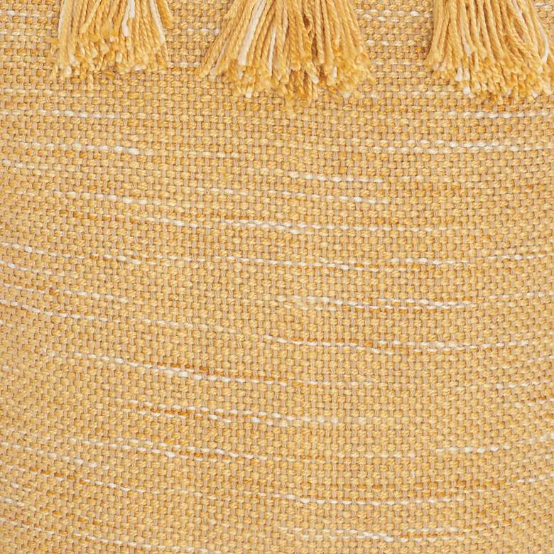 Image 3 Life Styles Mustard Tassels 18 inch Square Throw Pillow more views