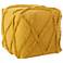 Life Styles Mustard Tufted Diamond Square Pouf Ottoman