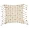 Life Styles Natural Woven Grid 20" Square Throw Pillow