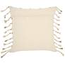 Life Styles Natural Woven Grid 20" Square Throw Pillow