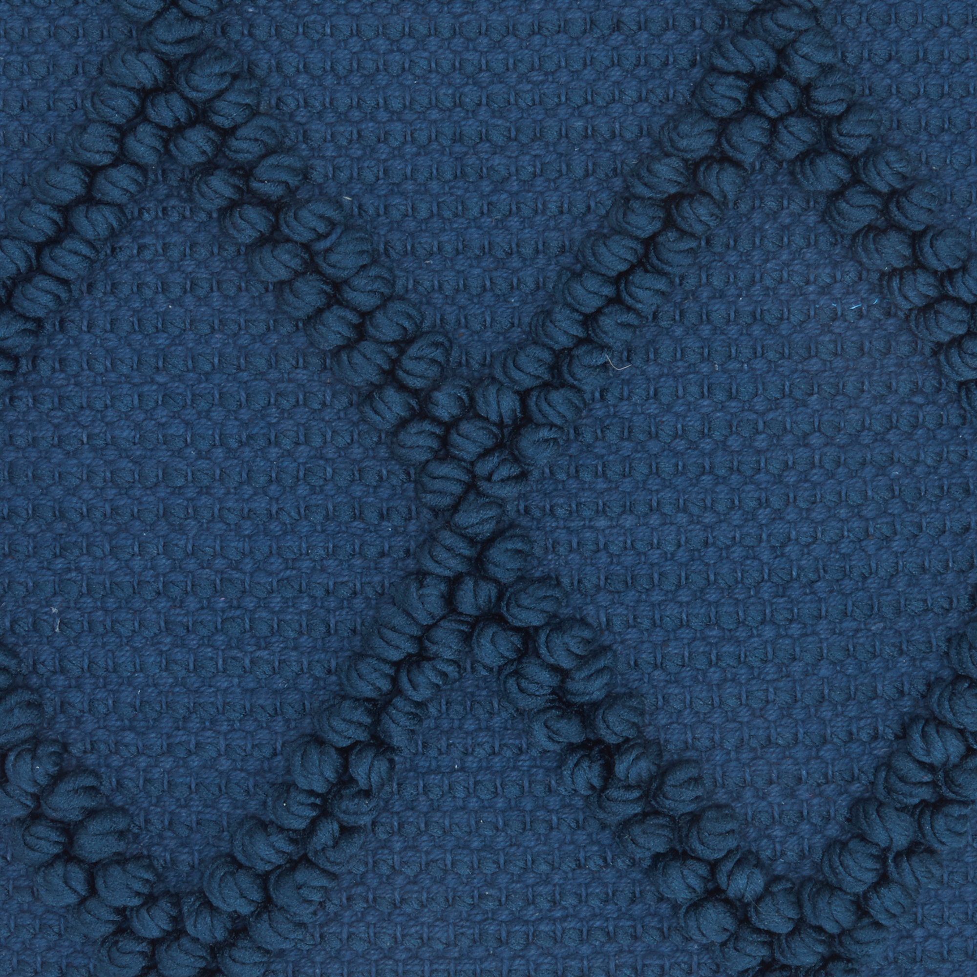 Image 3 Life Styles Navy Diamond Lattice 18" Square Throw Pillow more views