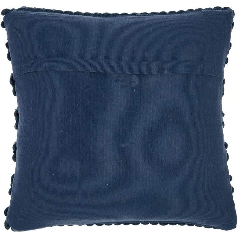 Image 4 Life Styles Navy Woven Stripes 20 inch Square Throw Pillow more views