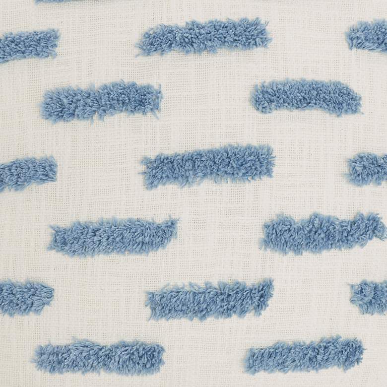 Image 3 Life Styles Ocean Tufted Lines 18" Square Throw Pillow more views