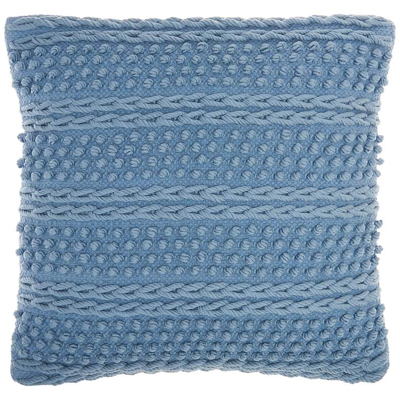 Image 2 Life Styles Ocean Woven Stripes 18" Square Throw Pillow