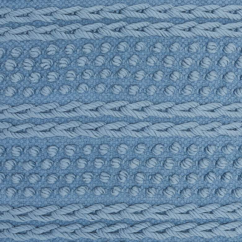 Image 3 Life Styles Ocean Woven Stripes 18" Square Throw Pillow more views