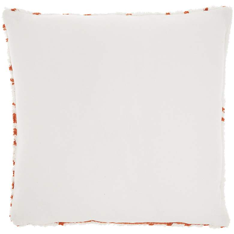 Image 4 Life Styles Orange Woven Boho 20 inch Square Throw Pillow more views