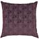 Life Styles Plum Erased Velvet 22" Square Throw Pillow