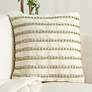 Life Styles Sage Lines and Dots 18" Square Throw Pillow