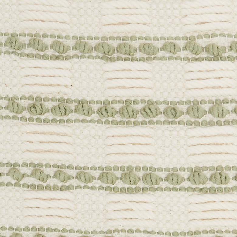 Image 3 Life Styles Sage Lines and Dots 18" Square Throw Pillow more views