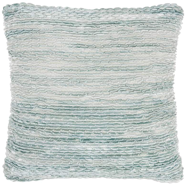 Image 2 Life Styles Seafoam Ribbon Loops 20" Square Throw Pillow