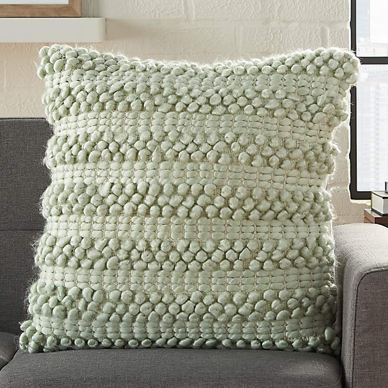 Image 1 Life Styles Spa Woven Stripes 20" Square Throw Pillow