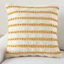 Life Styles Yellow Lines and Dots 18" Square Throw Pillow