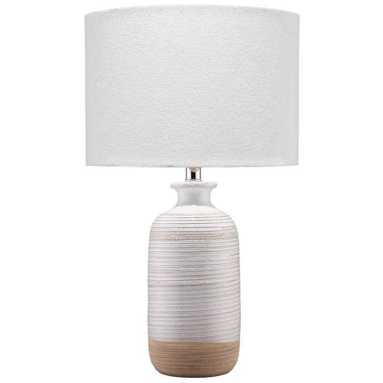 Image 2 Lifestyle by Jamie Young Ashwell Ceramic Table Lamp with Linen Shade