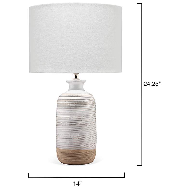 Image 3 Lifestyle by Jamie Young Ashwell Ceramic Table Lamp with Linen Shade more views