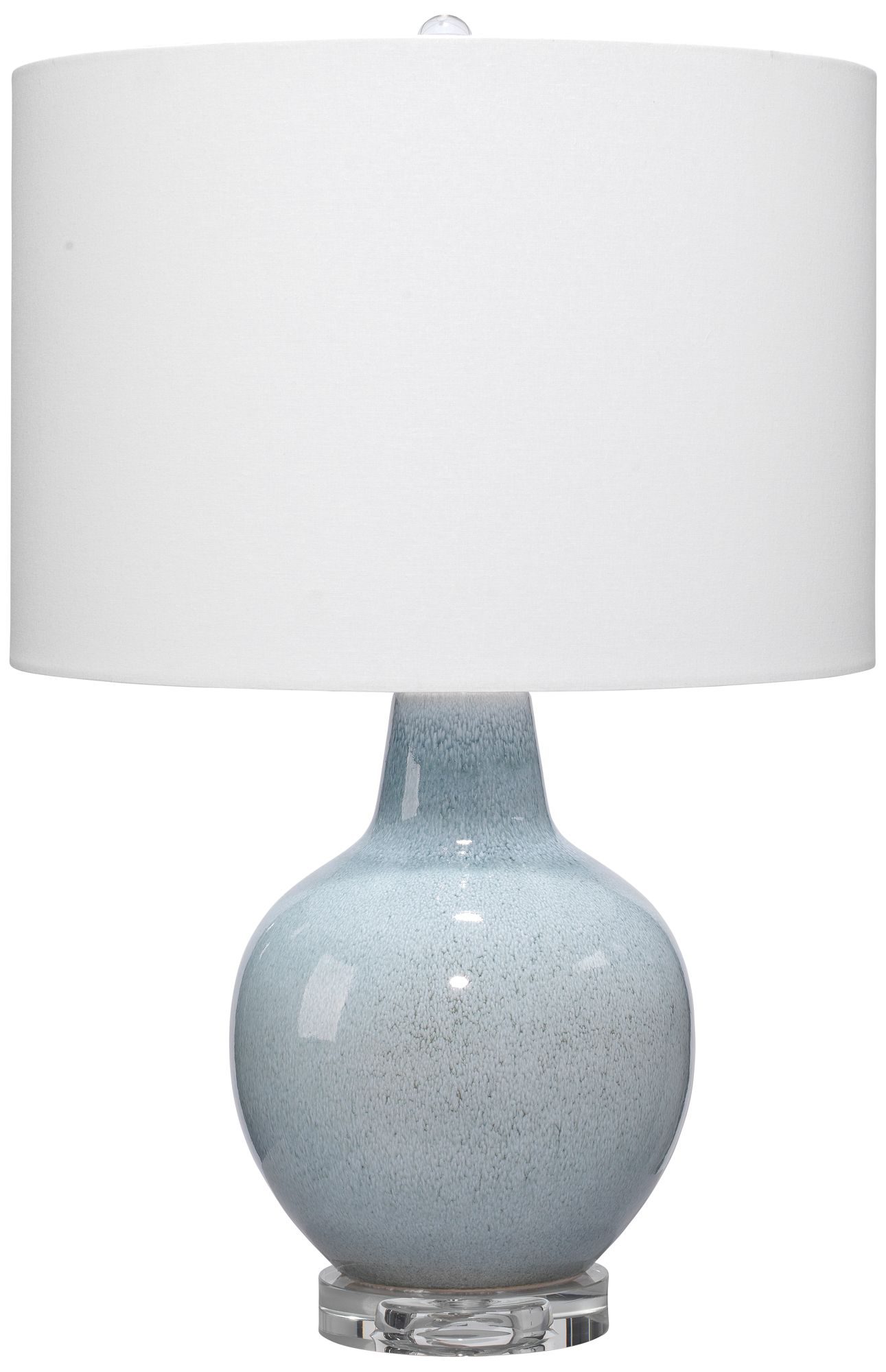 Image 2 Lifestyle by Jamie Young Aubrey Blue Ceramic Table Lamp with Cotton Shade