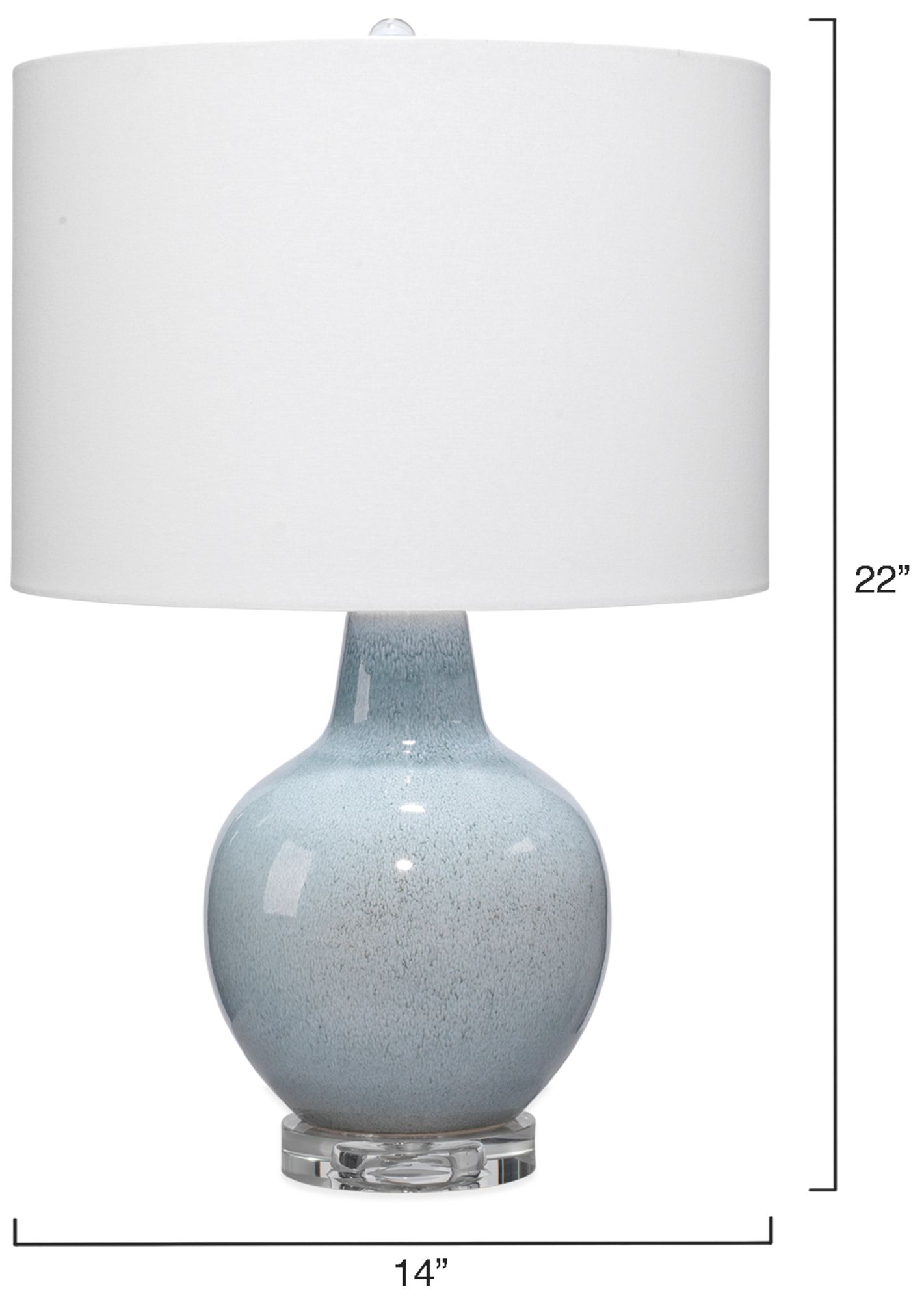 Image 3 Lifestyle by Jamie Young Aubrey Blue Ceramic Table Lamp with Cotton Shade more views
