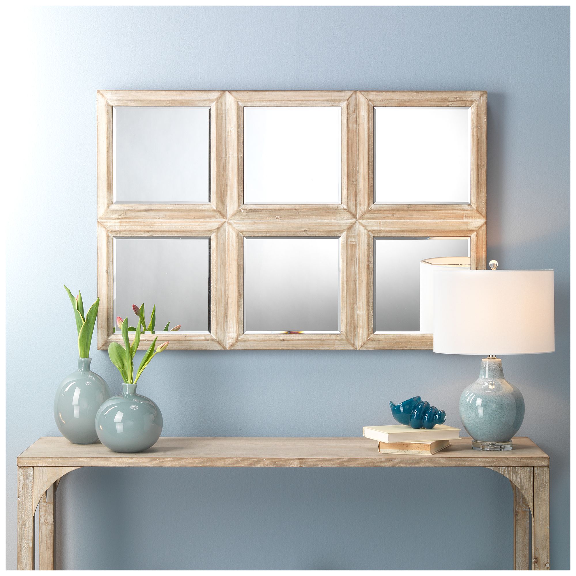 Image 5 Lifestyle by Jamie Young Aubrey Blue Ceramic Table Lamp with Cotton Shade more views