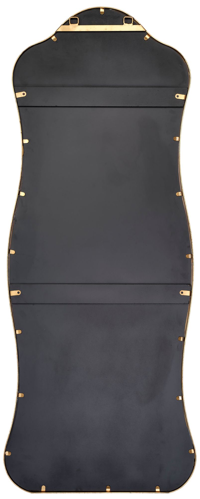 Image 5 Lifestyle by Jamie Young Aurora Wavy Iron Floor Mirror, Antique Brass more views