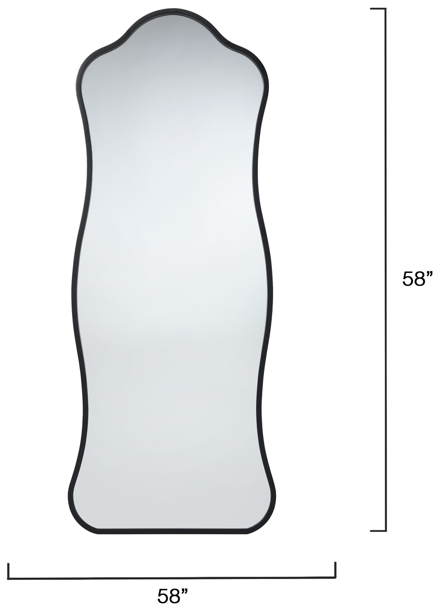 Image 3 Lifestyle by Jamie Young Aurora Wavy Iron Floor Mirror, Black more views