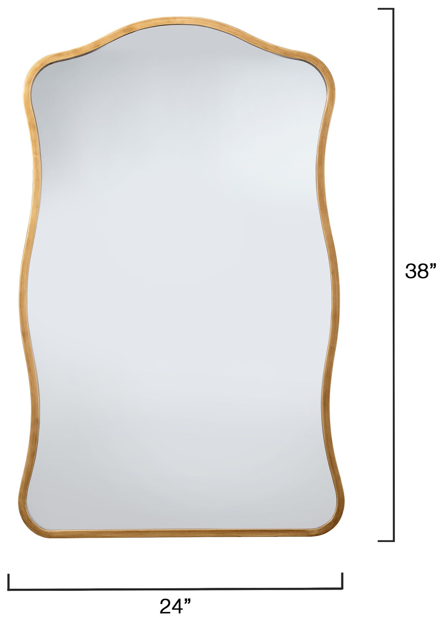 Image 3 Lifestyle by Jamie Young Aurora Wavy Iron Wall Mirror, Antique Brass more views