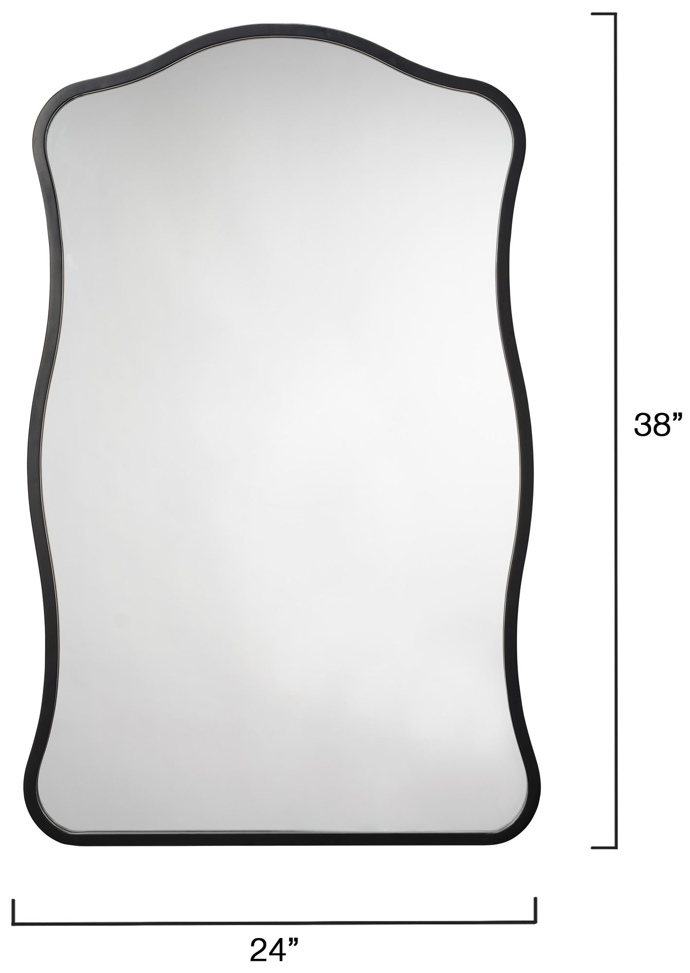 Image 3 Lifestyle by Jamie Young Aurora Wavy Iron Wall Mirror, Black more views